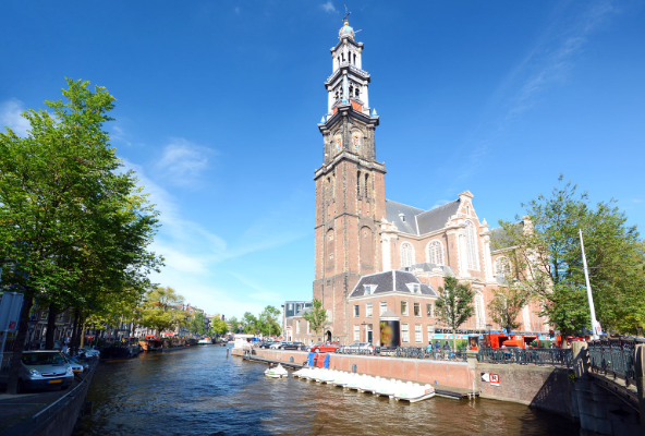 Westerkerk Amsterdam, église accessible dans le Jordaan
